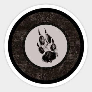 Wolf paw print Sticker